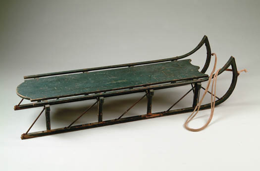 Appraisal: EARLY NEW ENGLAND TRAIL SLED This large handmade wood and