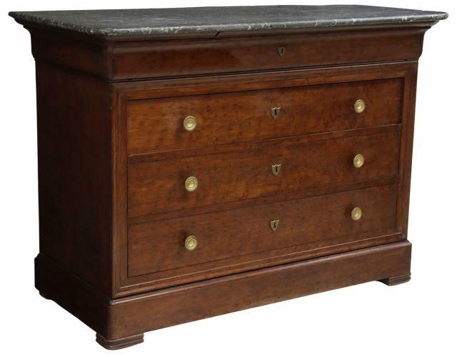 Appraisal: French Louis Philippe period marble-top commode mid th c ogee