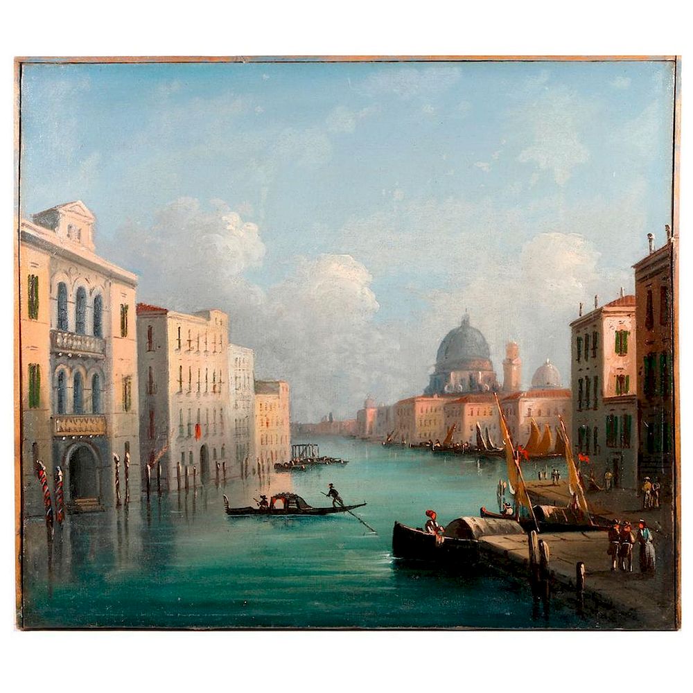 Appraisal: Carlo Grubacs - attrib Oil on canvas Artist Attributed to