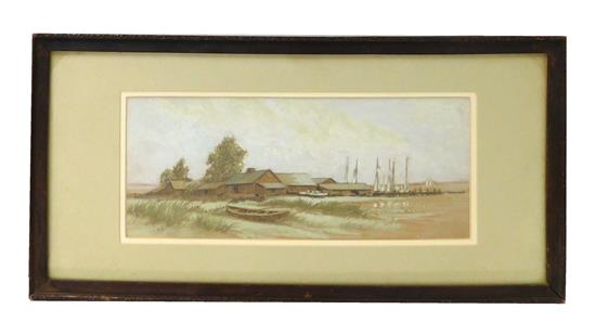 Appraisal: Raymond E Hill th C watercolor on paper sailboats and