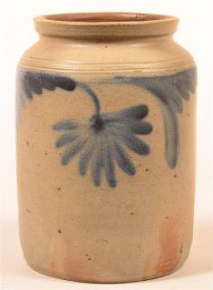 Appraisal: Unsigned Stoneware Pottery Storage Jar Unsigned th Century Stoneware Pottery