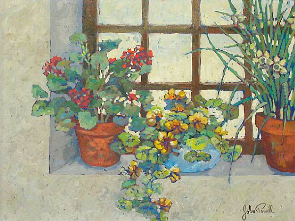 Appraisal: Property of various owners A Still Life of Potted Flowers