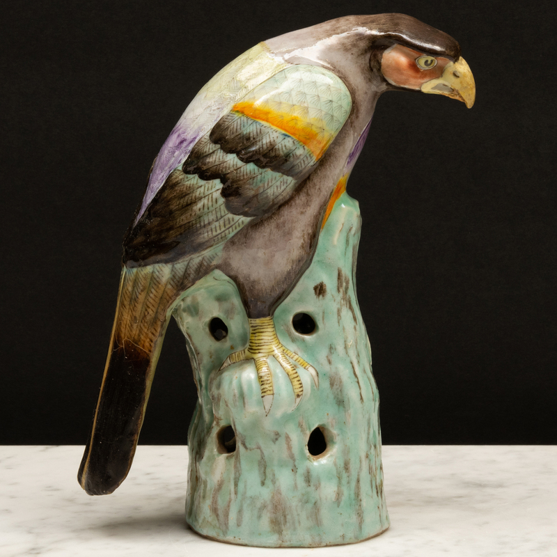 Appraisal: Chinese Export Porcelain Model of a Hawk Unmarked x x