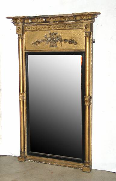 Appraisal: A Neoclassical giltwood mirror first quarter th century height in