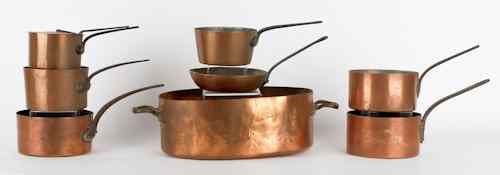 Appraisal: Collection of copper cookware th c