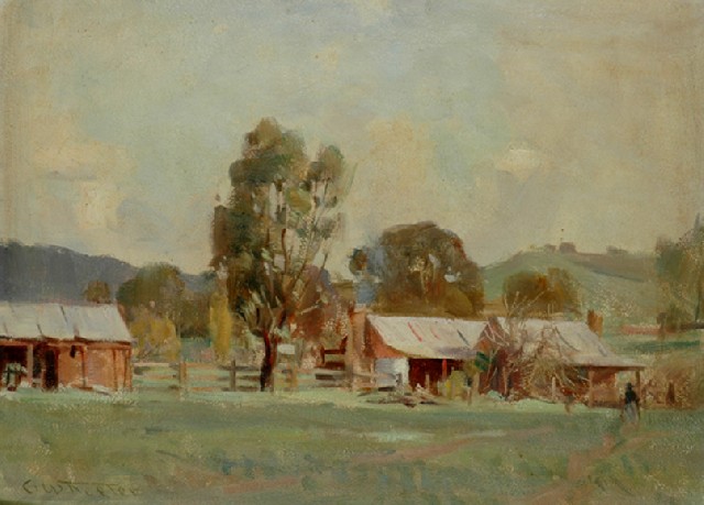 Appraisal: Charles Arthur Wheeler - Farm Near Bogong oil on board