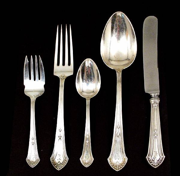 Appraisal: A sterling flatware set with custom caseWilliam B Durgin Company