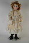 Appraisal: DOLL - Rare Limbach bisque head with Trefoil mark and