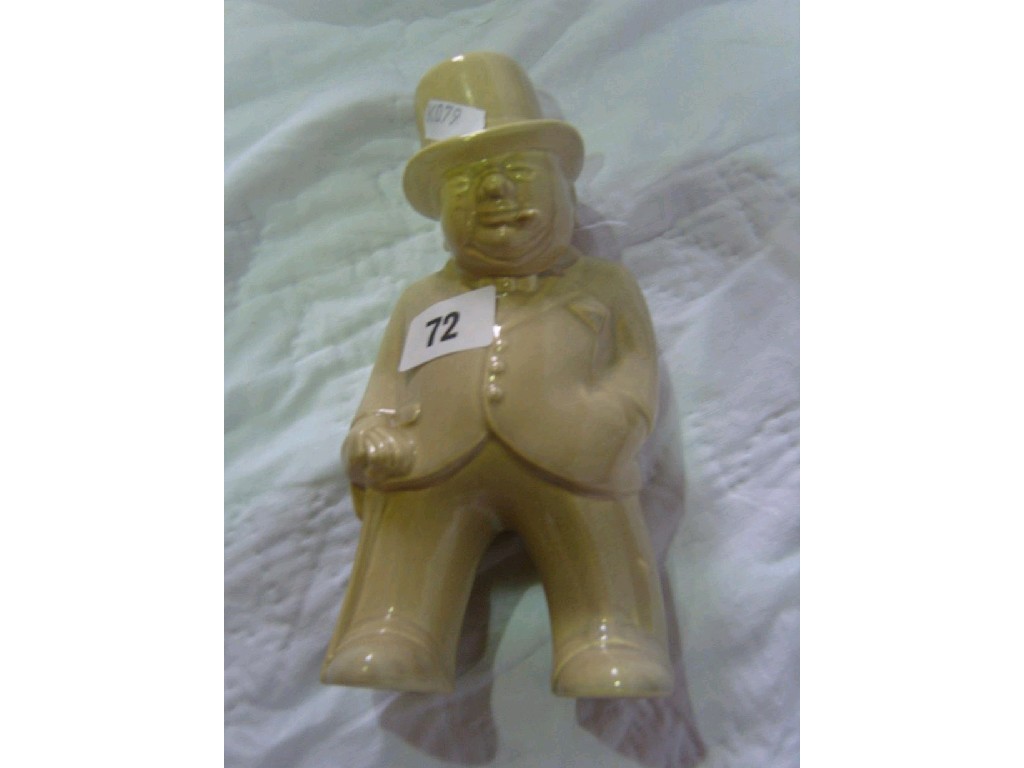 Appraisal: A Bristol pottery cream glazed standing figure of Sir Winston