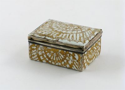 Appraisal: A Continental enamel snuff box lavishly decorated on all sides