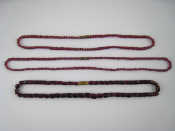 Appraisal: Three garnet bead necklaces longest approx cm