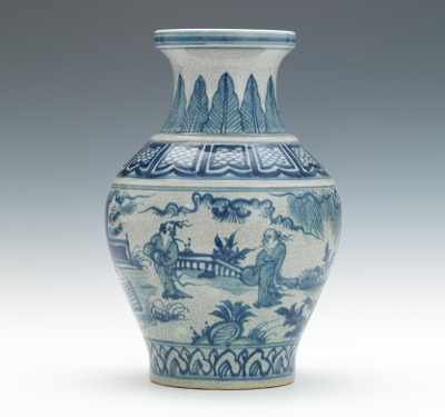 Appraisal: A Chinese Blue and White Porcelain Vase Of baluster shape