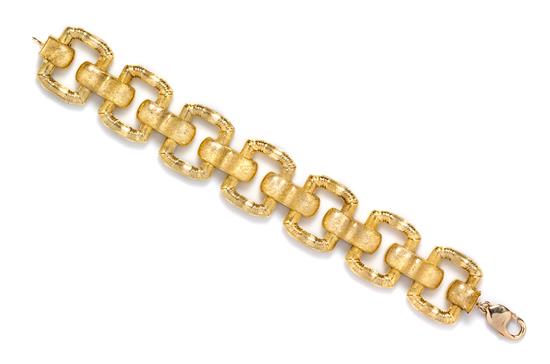 Appraisal: Sale Lot An Karat Yellow Gold Bracelet consisting of seven