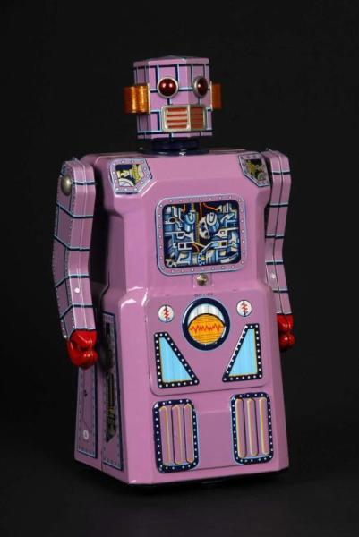 Appraisal: Tin Non-Stop Robot a k a Lavender Robot Description Japanese