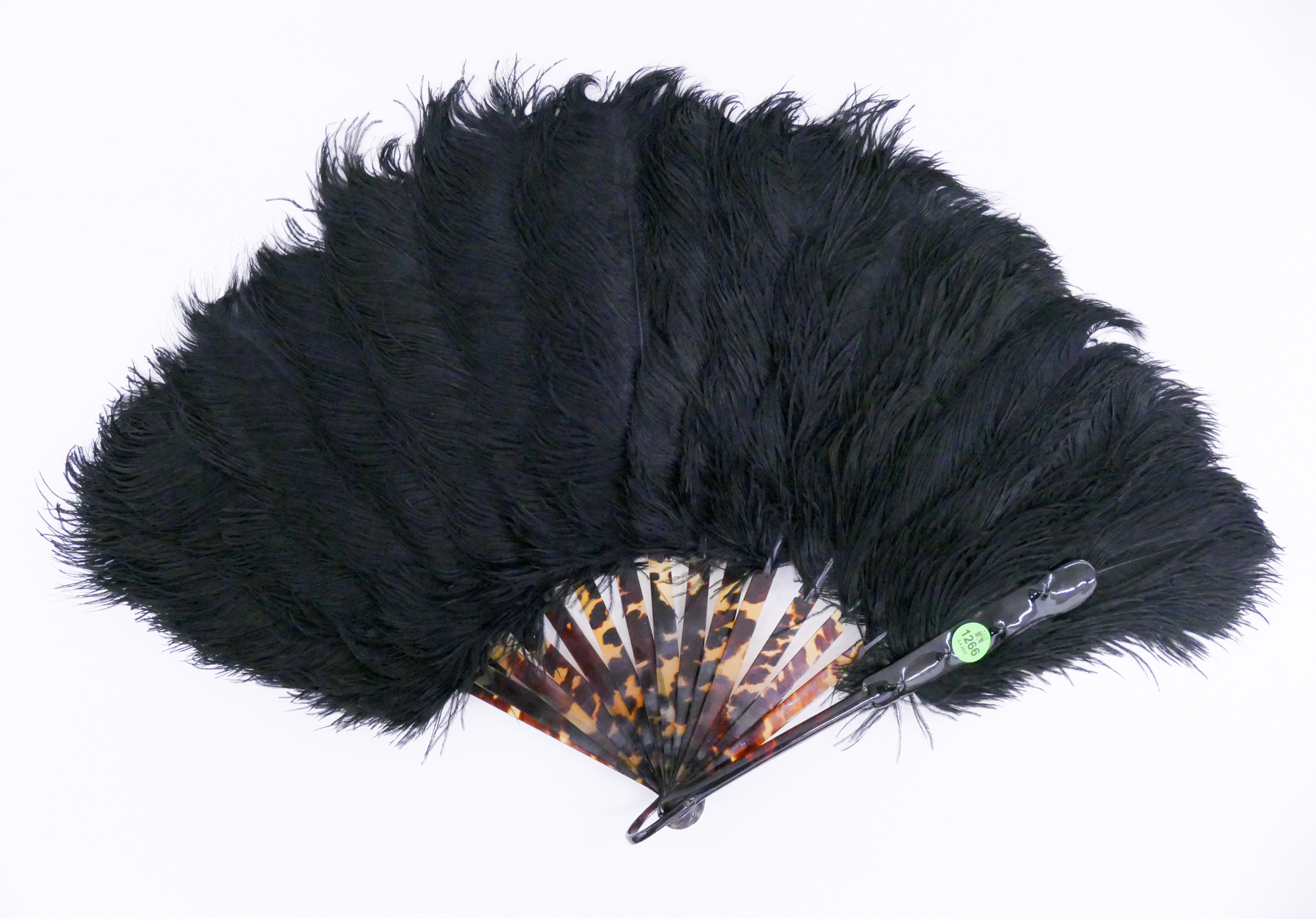 Appraisal: Antique Tortoise Shell Feather Hand Fan