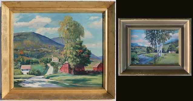 Appraisal: SMITH Gilbert Haven - Pair of Vermont Landscapes Winding Country