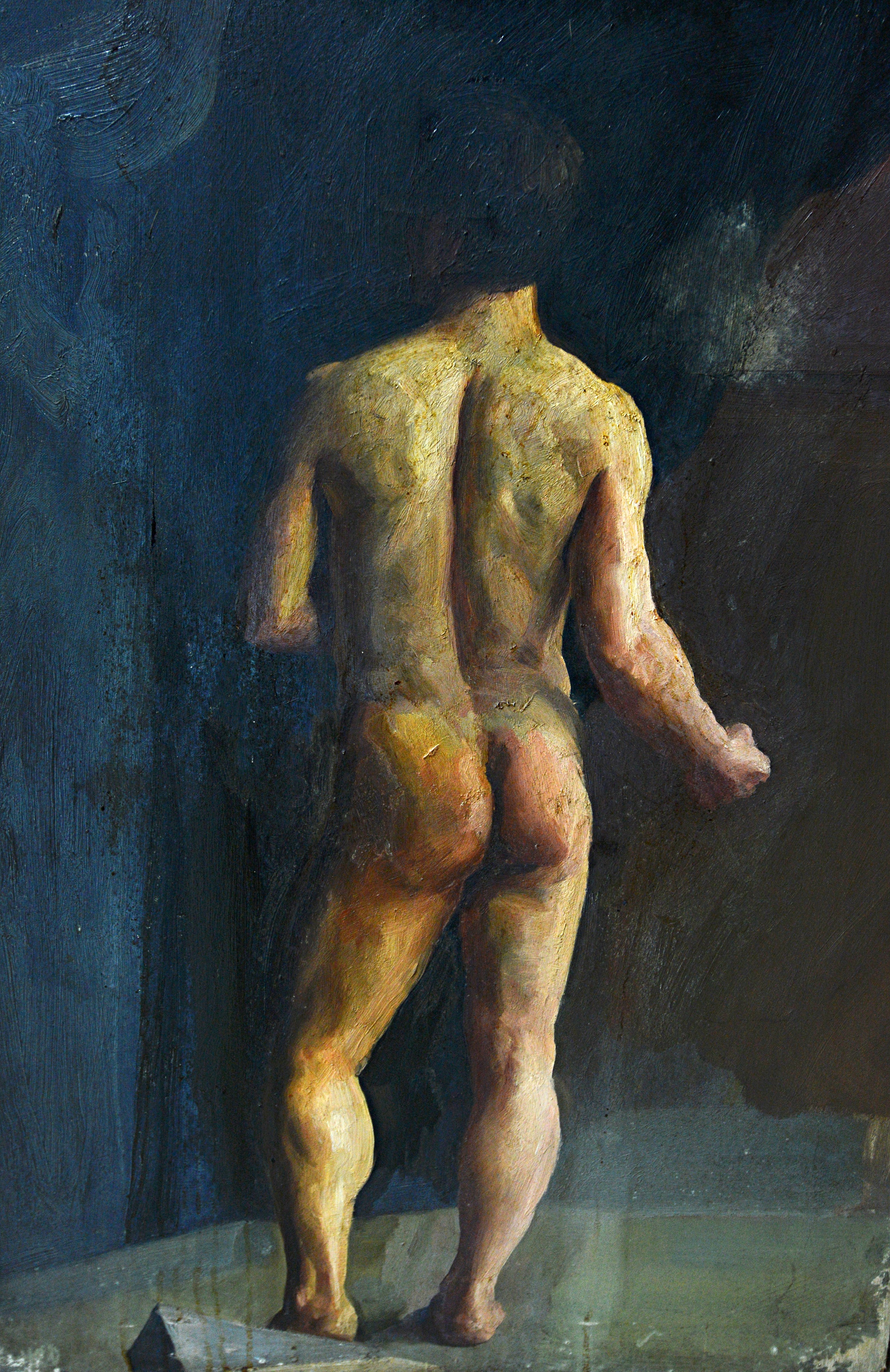 Appraisal: Douglas Stannus Gray - Male nude oil on canvas unframed