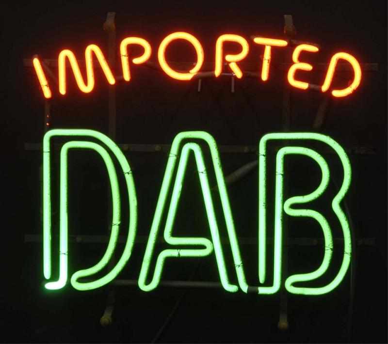 Appraisal: Dab Imported Neon Sign Description s Dortmunder-Actien-Brauerei Brewery Dortmund Germany