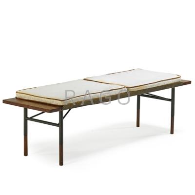 Appraisal: FINN JUHL - BOVIRKE Bench Denmark s Rosewood enameled steel