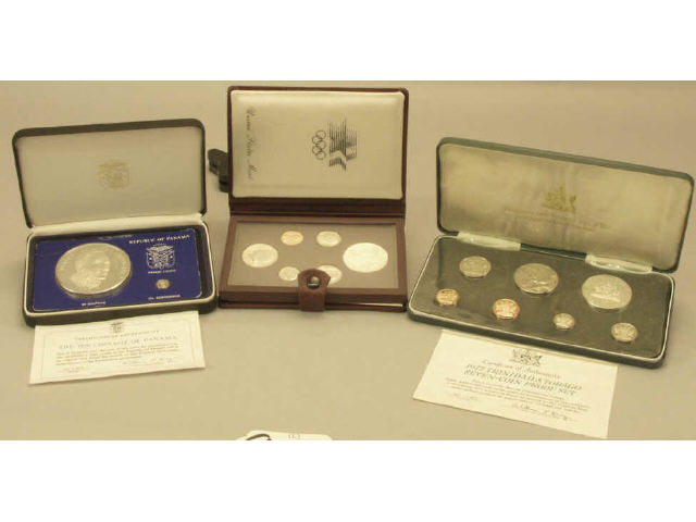 Appraisal: Collection of cased proof sets including Trinidad and Tobago seven