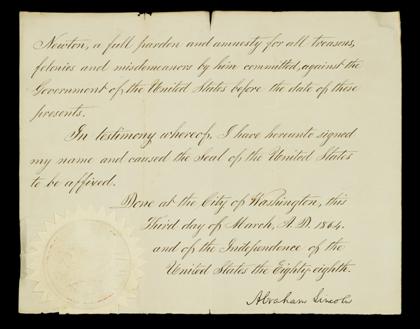 Appraisal: piece Manuscript Document Signed Lincoln Abraham Washington March pp folio