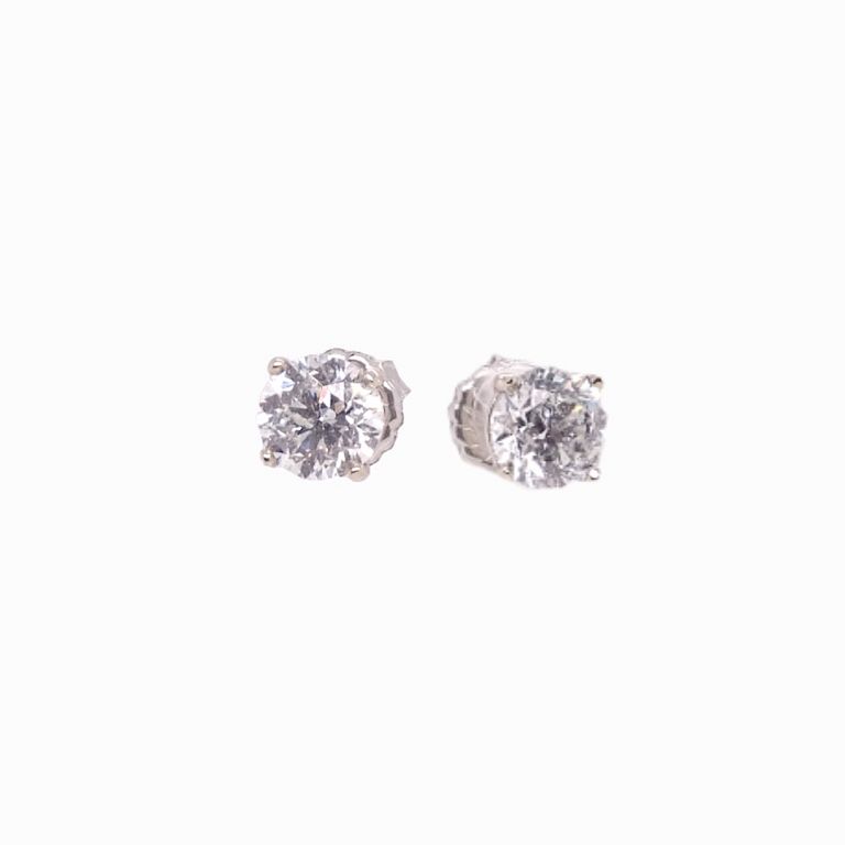 Appraisal: Diamond Stud Earrings TCW Diamond Stud Earrings TCW Each Approx