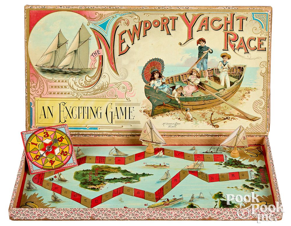 Appraisal: McLoughlin Bros Newport Yacht Race game McLoughlin Bros Newport Yacht