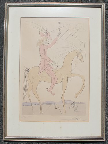 Appraisal: DALI Salvador Spanish - ''Cavalier a la Rose'' Color Etching