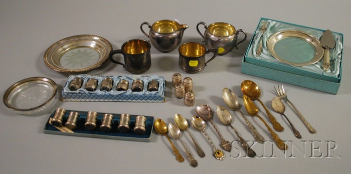 Appraisal: Group of Mostly Sterling Silver Flatware and Table Items including