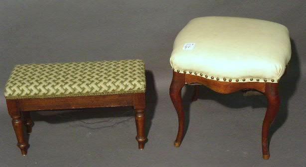 Appraisal: Two rectangular walnut stools h x w x d and