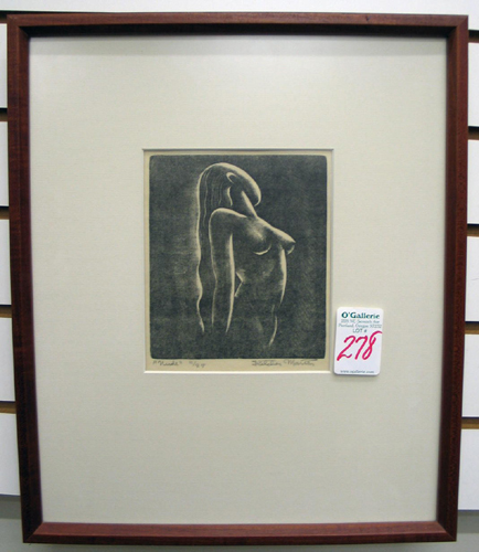 Appraisal: FLETCHER MARTIN Los Angeles California - An original woodcut Nude