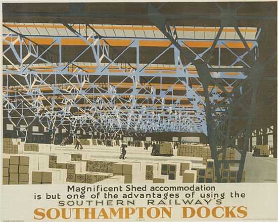 Appraisal: HAROLD SANDYS WILLIAMSON - SOUTHAMPTON DOCKS x inches x cm