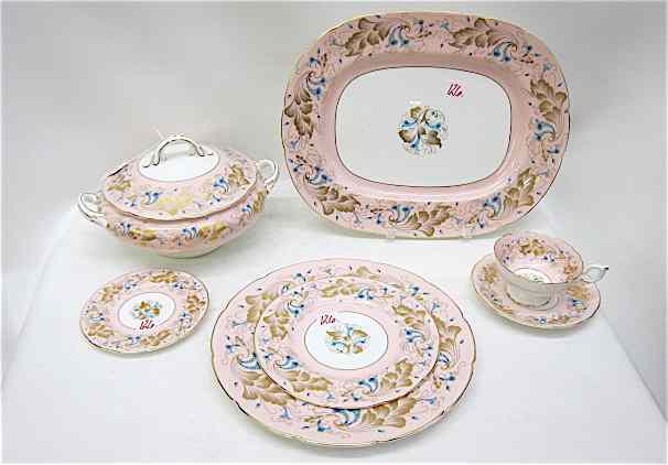 Appraisal: SEVENTY-FOUR PIECE COALPORT FINE CHINA SET in the ''Strange Orchid''