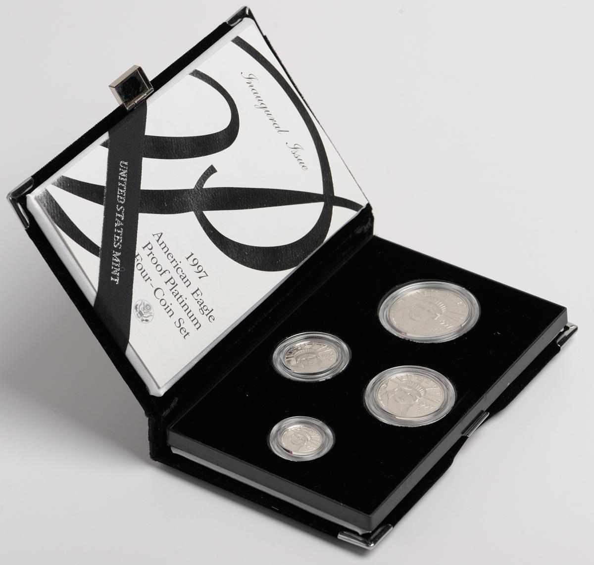 Appraisal: American Eagle Platinum Proof Four Coin Set Included are oz