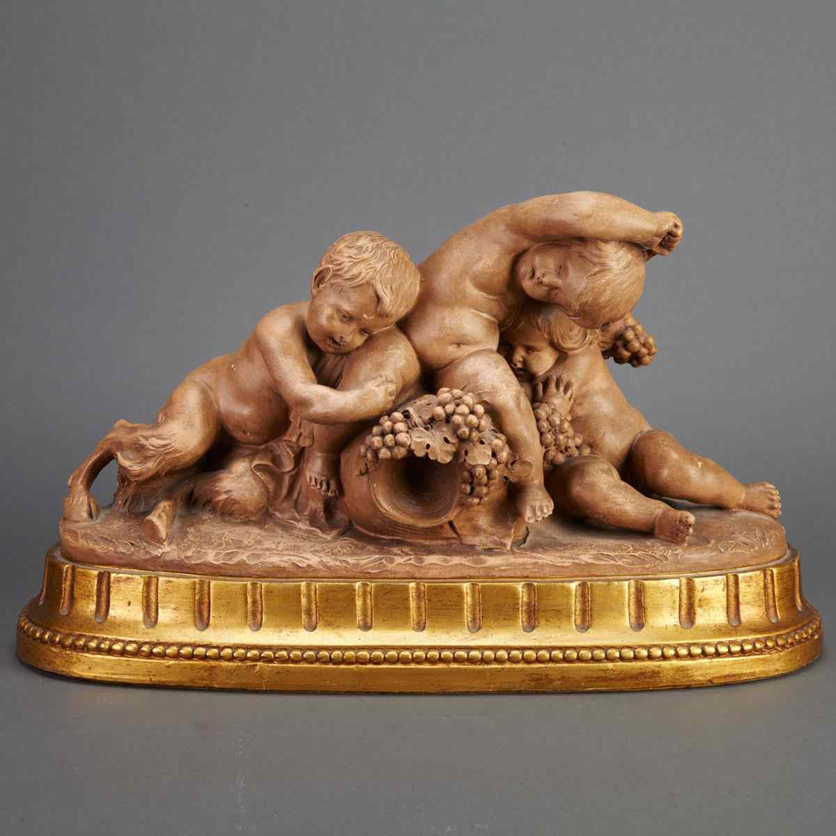 Appraisal: Louis XVI Style Terra Cotta Group in the Manner of