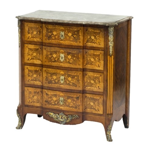 Appraisal: A th century French gilt metal mounted commode of th