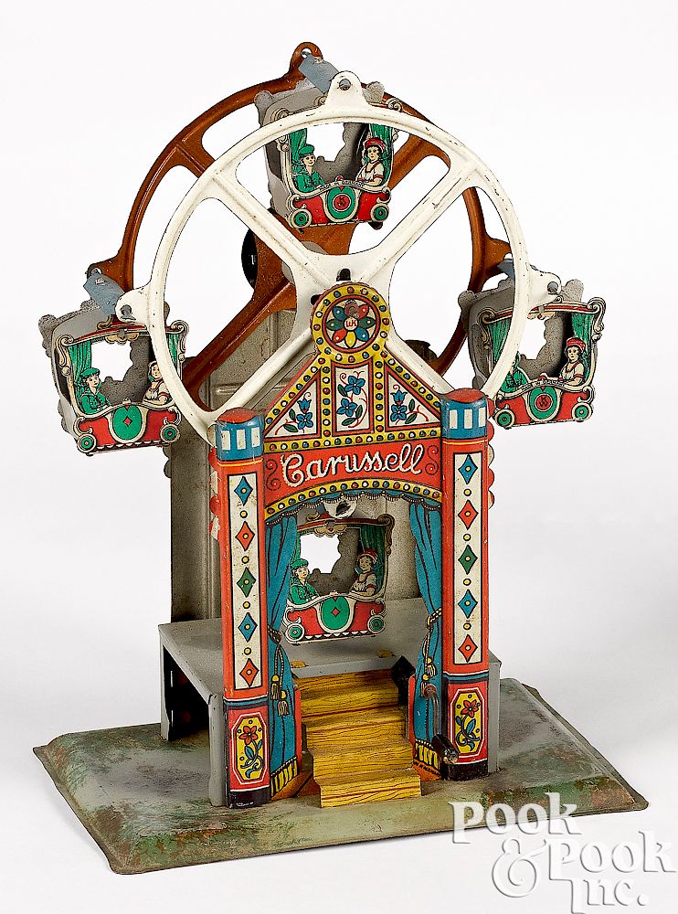 Appraisal: Wilhelm Krauss Ferris wheel steam toy accessory Wilhelm Krauss tin