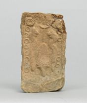 Appraisal: Terra-cotta Plaque ca - B C A fragment of an