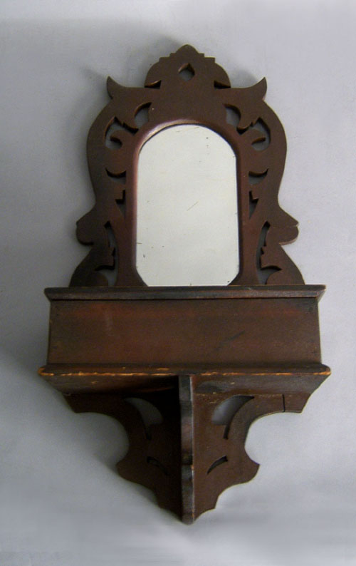 Appraisal: Victorian hanging box with mirror h