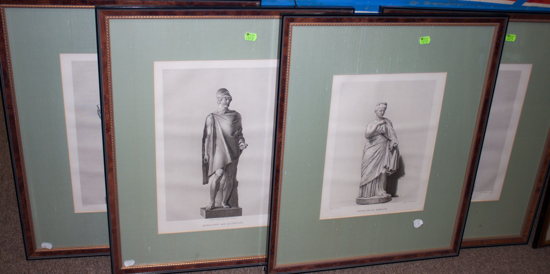 Appraisal: Four framed classical prints