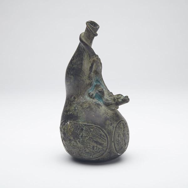 Appraisal: Bronze Double Gourd Vase Xuande Mark th th Century With