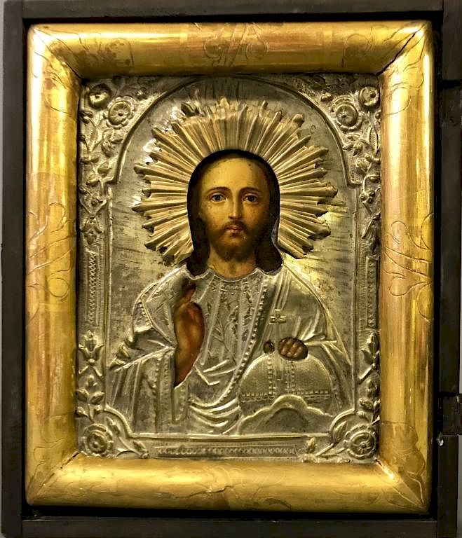 Appraisal: Russian Icon of Jesus Russian icon of Jesus th century