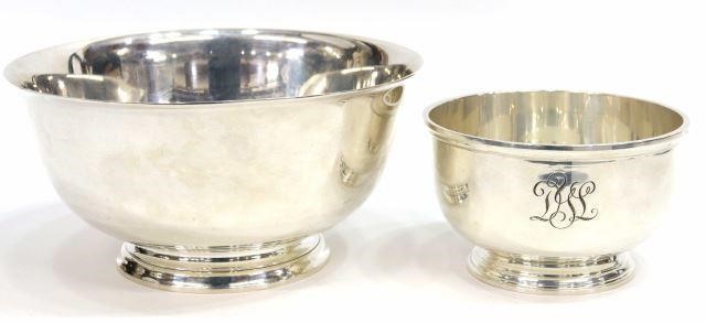 Appraisal: lot of American sterling silver Revere bowls Tiffany Company Makers