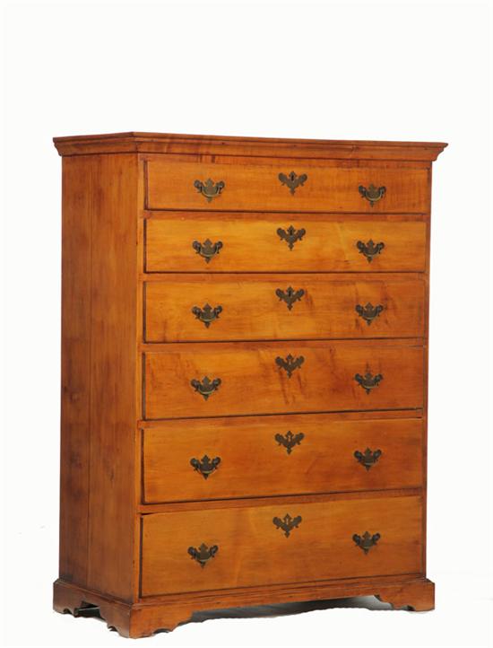 Appraisal: CHIPPENDALE TALL CHEST OF DRAWERS Probably Rhode Island late th