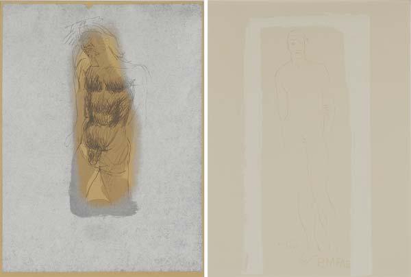 Appraisal: MARINO MARINI Italian - Two works of art Untitled offset