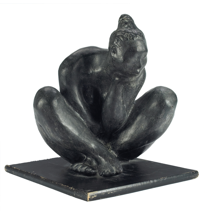 Appraisal: Jorge Luis Cuevas Mexican th century ''Nude '' bronze sculpture