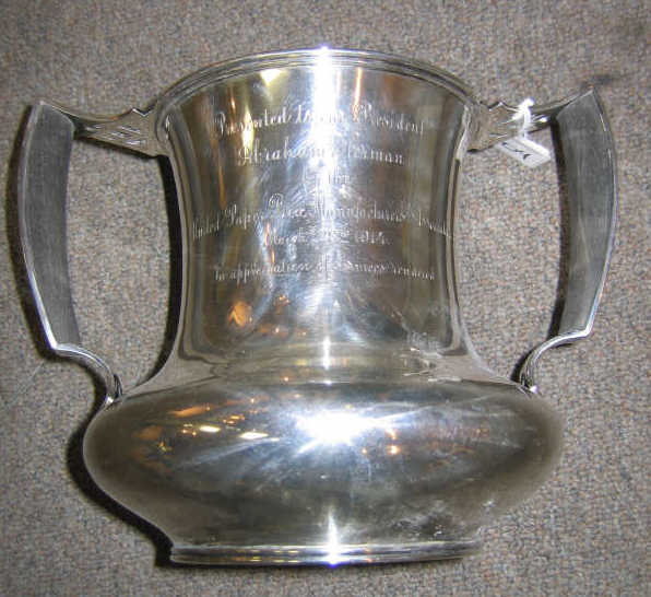 Appraisal: TOWLE STERLING SILVER PRESENTATION CUP in the Arts Crafts manner