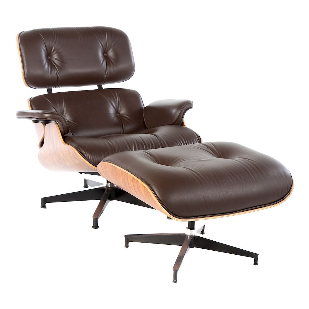 Appraisal: Eames Style Lounge Chair Ottoman th st century Herman Miller