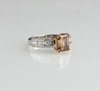 Appraisal: Lady's K White Gold Dinner Ring with a car Lady's