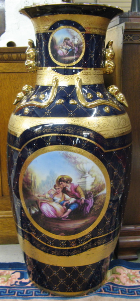 Appraisal: CHINESE PORCELAIN FLOOR VASE the exterior decorated in European style